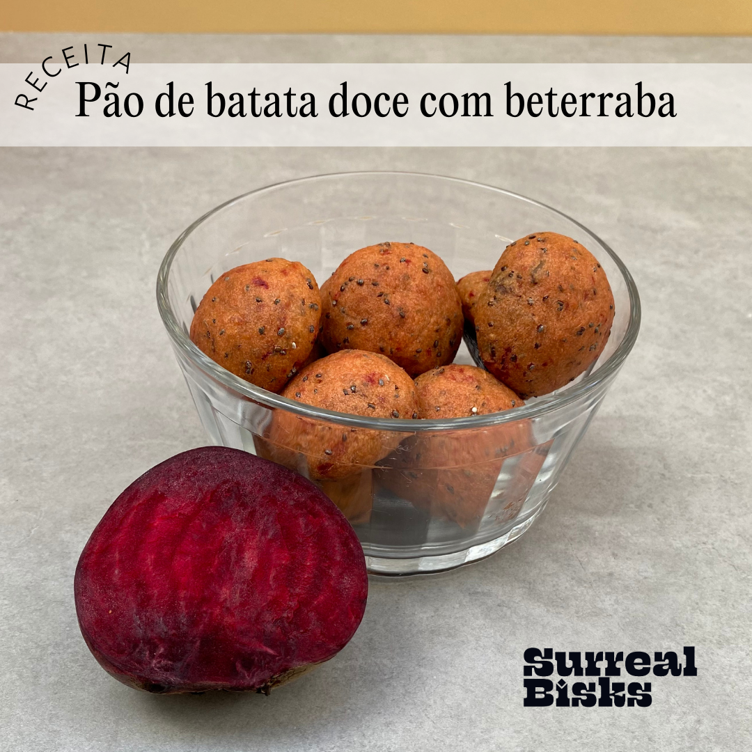 Pão de batata doce com beterraba